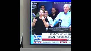 FOX News coverage on Hurricane “flo” Florence / sign language rap