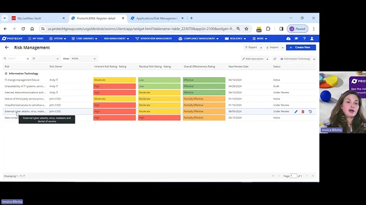 Streamlining the RCSA Process: Risk and Control Self-Assessment in Protecht.