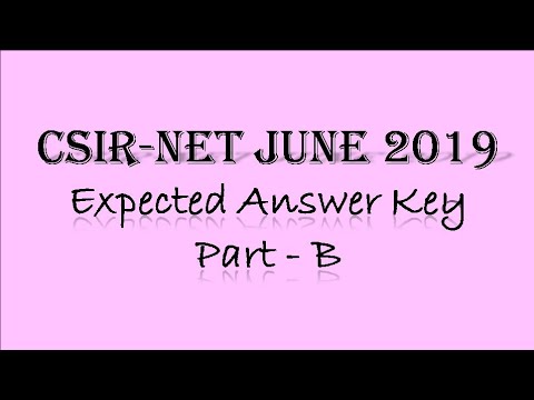 CSIR-NET JUNE 2019