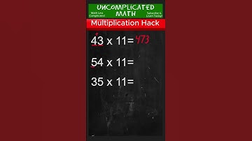 Multiplication Trick | Quickly Calculate Multiples Of 11 #shorts #maths #mathtricks #multiplication