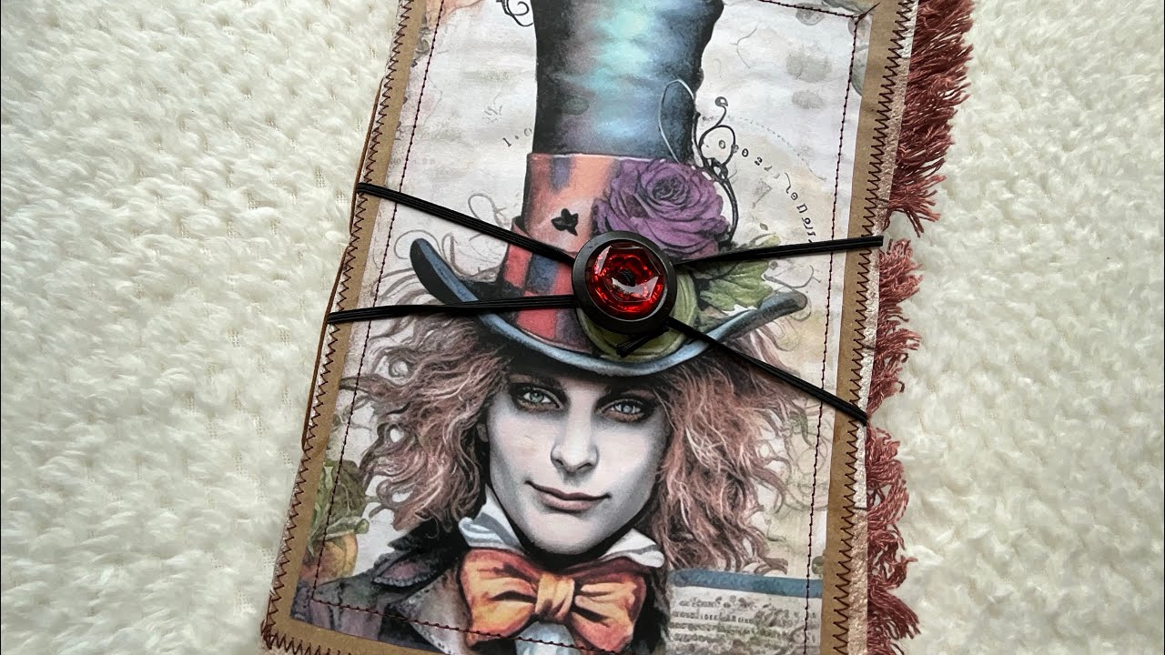 Alice in Wonderland junk journal full flip through - SOLD Thank You