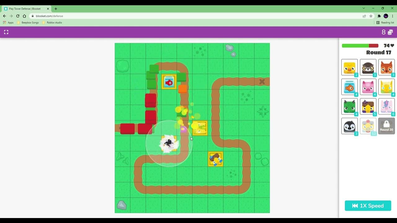 Blooket tower defense (tower defense simulator quiz) YouTube