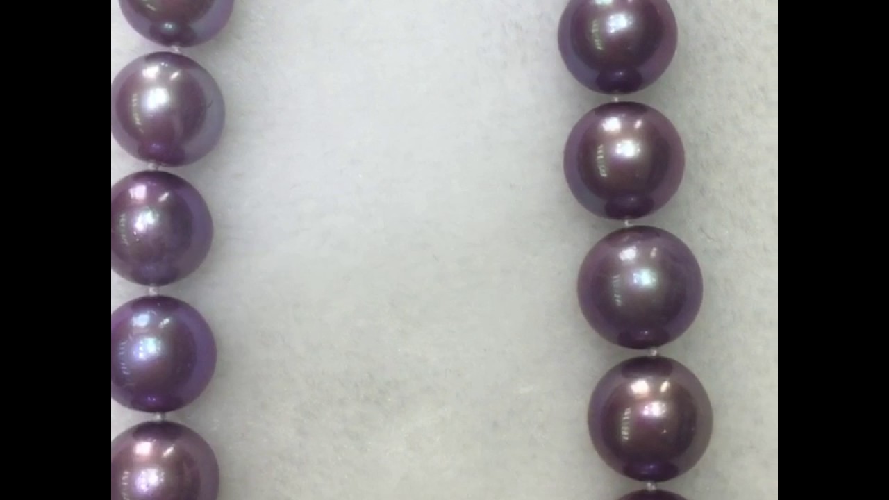 11-12mm deep purple Edison pearls 