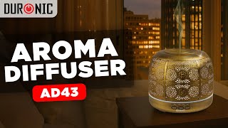 Duronic AD43 500 ml Ultrasonic Aroma Diffuser | LED Ambiance & Large Room Mist Showcase