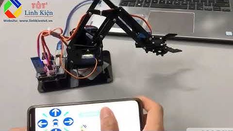 Bộ Cánh Tay Robot 4 Bậc Đầy Đủ Điều Khiển Bluetooth qua điện thoại   Arm 4DOF Arduino Uno R3 Control