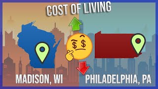 Madison, WI vs Philadelphia, PA Cost of Living/Travel Price 2025 Comparison