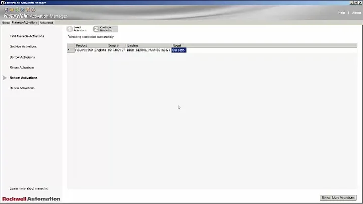 How to Move a FactoryTalk Activation License from One Computer to Another