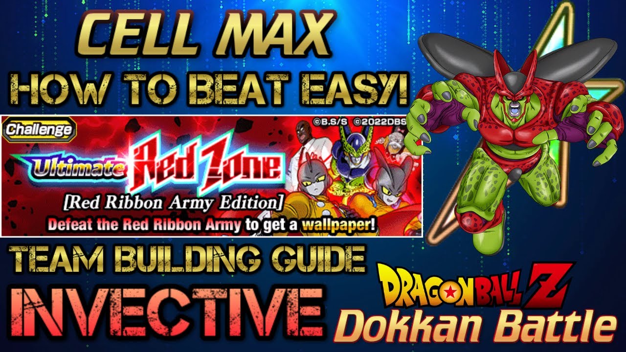 CELL MAX ULTIMATE RED ZONE Stage 4 (Red Ribbon Army Edition) DBZ Dokkan