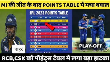 IPL 2023 Today Points Table | MI vs GT After Match Points Table | Ipl 2023 PointsTable | GT VS MI