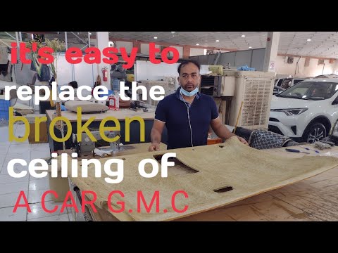 madali lang pala magpalit Ng nasirang ceiling Ng car G.M.C...rafh upholstery tv