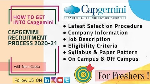 Capgemini Recruitment Process 2020-2021 | Eligibility | Exam Pattern | Syllabus | About Capgemini