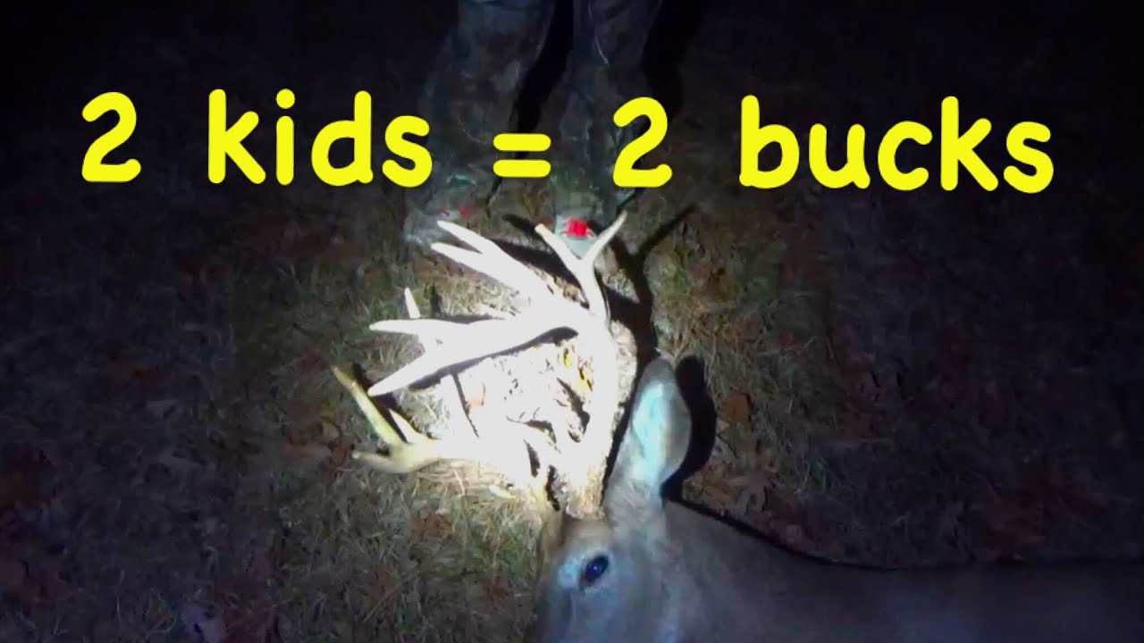 MONSTER WHITETAIL BUCKS "2 Kids 2 Bucks" at Hollis Farms