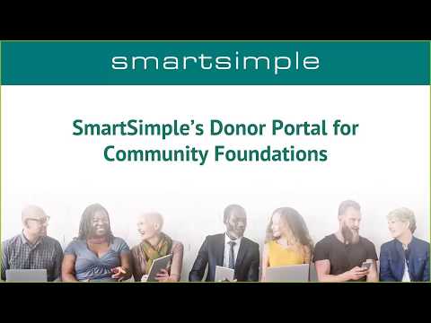 Donor Portal for Community Foundations in SmartSimple CLOUD