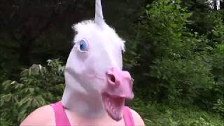 Creepyparty Latex Halloween Head Mask - Unicorn - Review