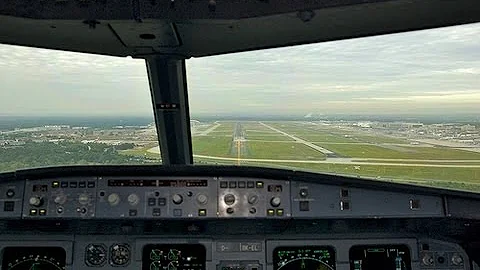 Germanwings Airbus A319 cockpit landing at Stuttgart