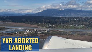 Aborted Landing Lufthansa 747 & go around at YVR Vancouver Airport April 25 2023 4K
