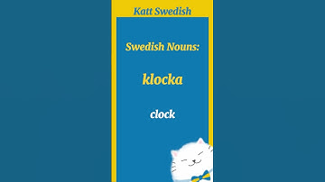klocka / clock , watch 🇸🇪 Swedish Noun Forms #svenska #swedish #swedishnouns #basicswedish #klocka