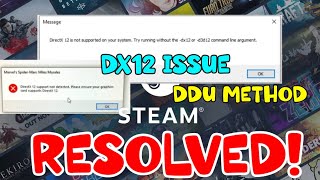 DX12 Error FIX Steam 2026 | NVIDIA DDU Solution