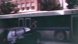 Amazing "Spider-Man" Stops a Car from Crashing Into Bus