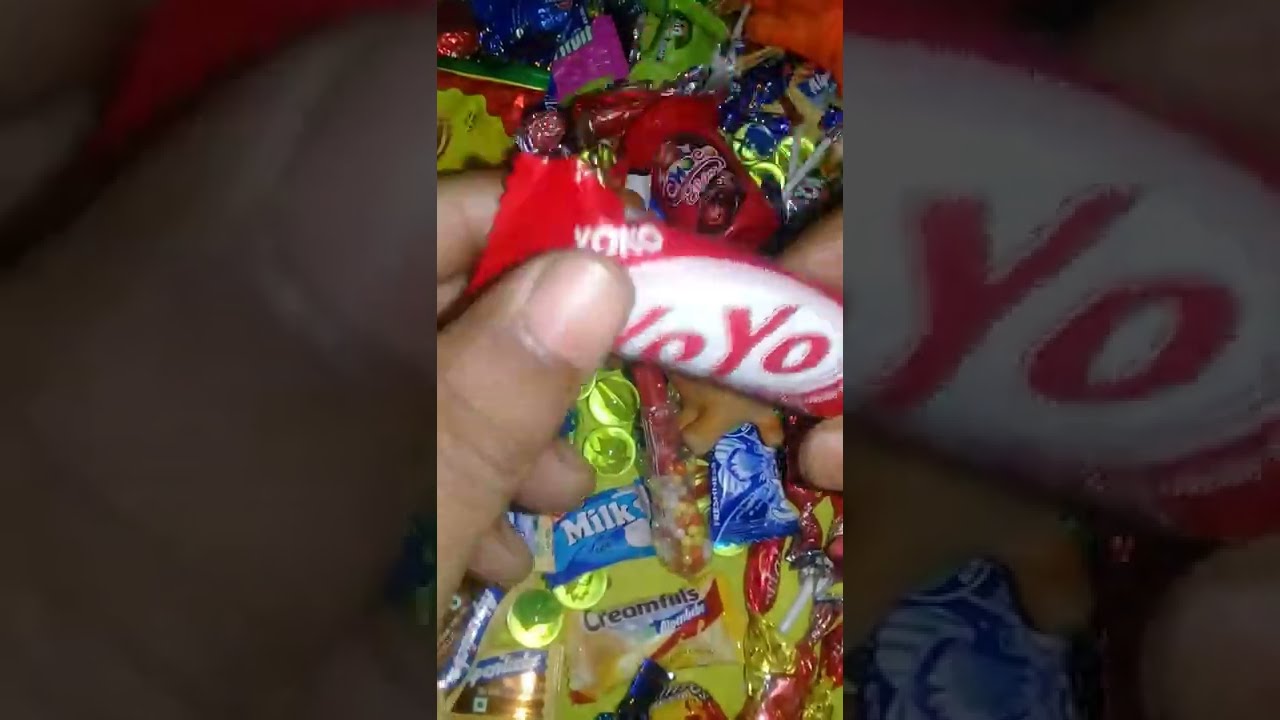 Yo  Yo biscuits wafer and mini candy asmr