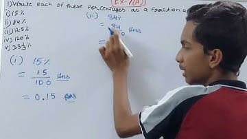 Q1 Ex 7A Percentage | ICSE Math Class 8 | S. Chand Solutions | OP Malhotra |