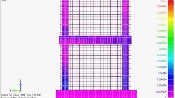 14. Cyclic analysis of a 5-storey shear wall. Retrofitted shear wall used in the model of video 13.
