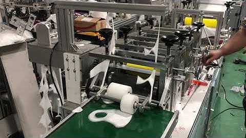 Face mask machine | Automatic 3D Disposable elastic band mask machine 250-300pcs/min (surgical mask)