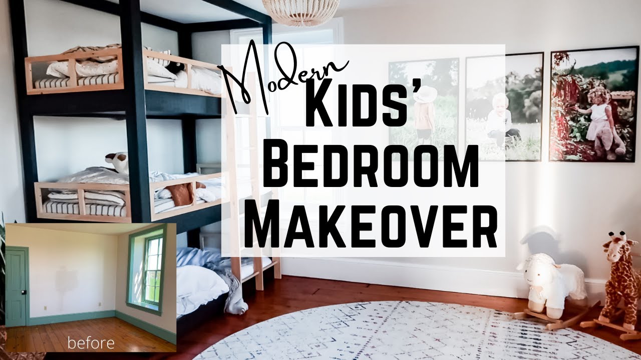 KIDS BEDROOM MAKEOVER/ MODERN BEDROOM YouTube