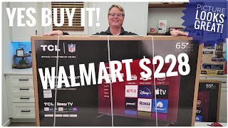 Walmart $228 TCL 65' Roku Smart TV Review  YES BUY IT!  Black Friday Best TV Deal