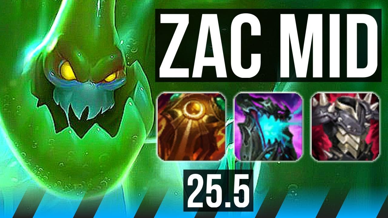 ZAC vs IRELIA (MID) | Dominating | KR Grandmaster | 25.5