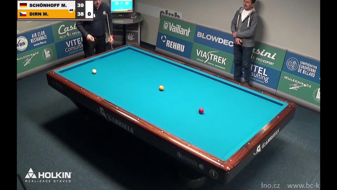 Czech league | 3-cushion | D1 | 13th round | Markus Schönhoff v Marcel Dirn