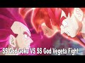 Super Saiyan God Goku VS Super Saiyan God Vegeta Fight Dragon Ball Xenoverse 2 4K