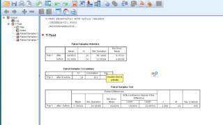 SPSS - Paired samples t test