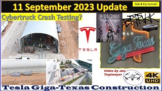 Cybertruck Crash Testing W Entrance Nearly Completed 11 September 2023 Giga Texas Update (07:45AM)
