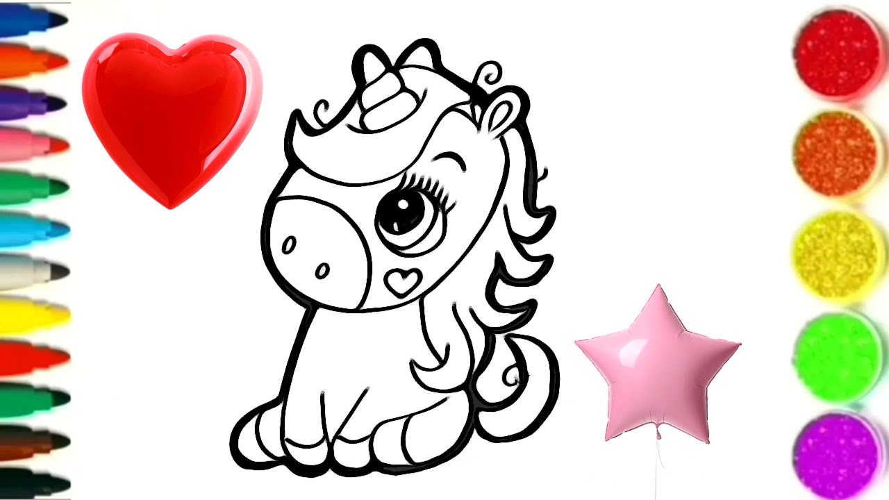 Dessin Et Coloriage Un Tres Mignon Bebe Licorne So Cute Dessin Facile Tt73 Youtube