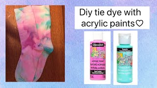 How to tie dye with ACRYLIC PAINTS