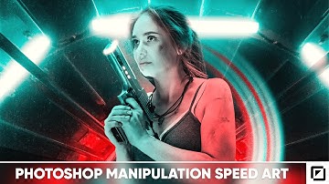 Cyberpunk 2077 Neon Girl Vibes | Photoshop Speedart | Photo Manipulation