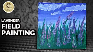 Lavender Field │Acrylic Landscape Painting For Beginners Step By Step│ Acrylic Painting Tutorial
