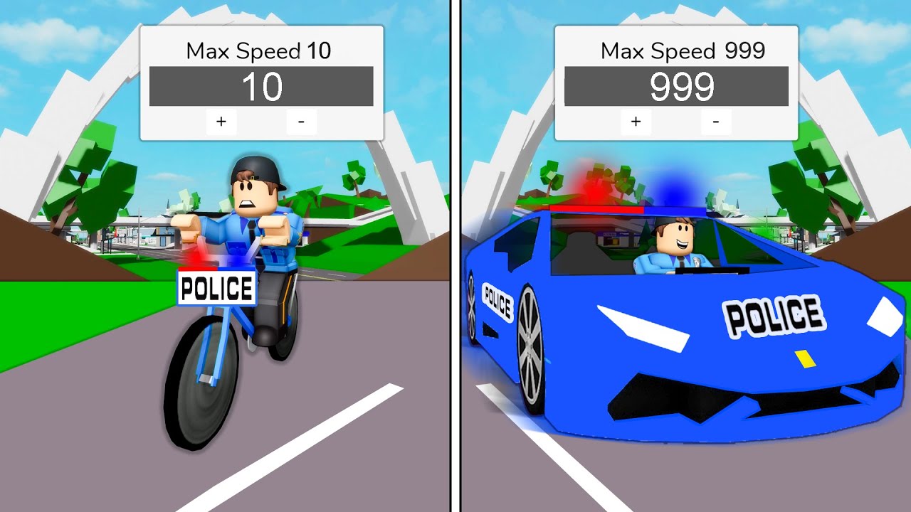 Every Time I CRASH, My POLICE CAR Gets FASTER in Brookhaven RP..