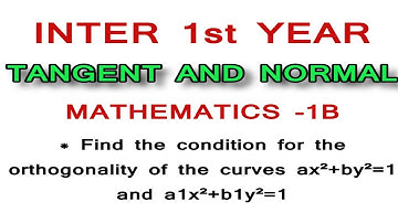 Tangent and Normal//Application of derivatives//Maths 1B//LAQ-7M//@NanajiGonnabathula