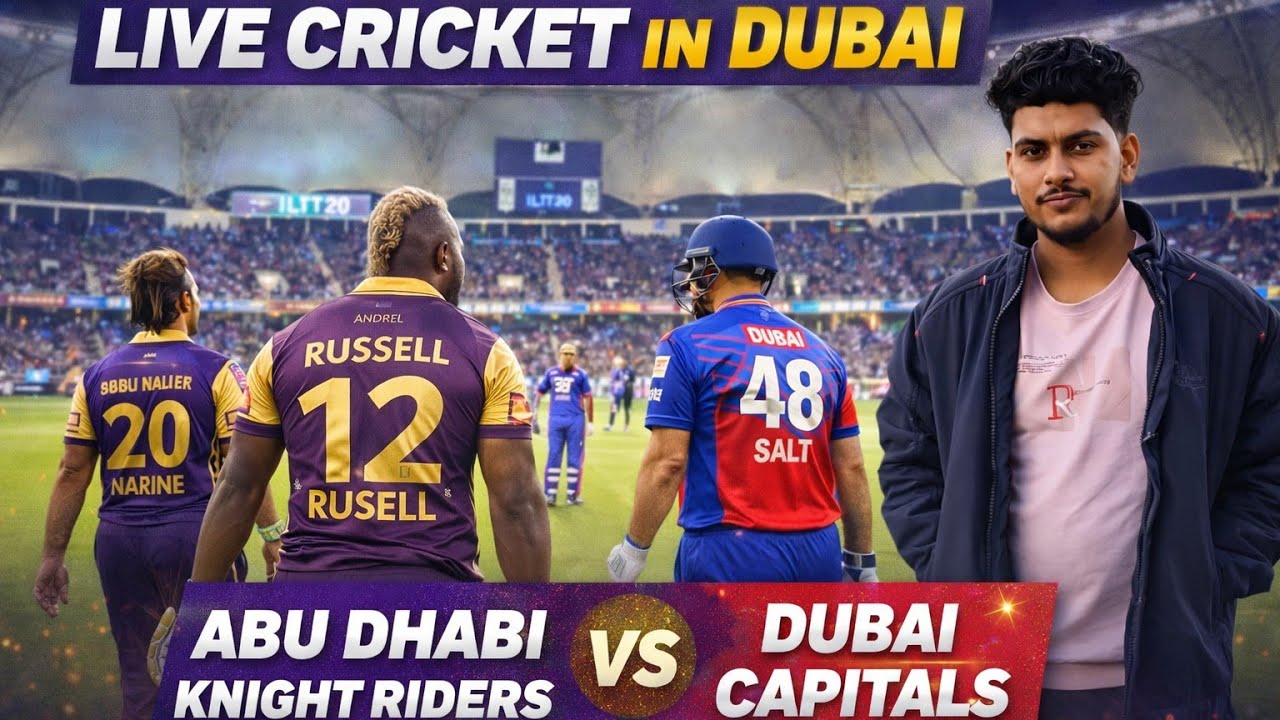 Dubai Stadium Mein LIVE Cricket Match 😍 | Abu Dhabi Knight Riders vs Dubai Capitals Full Masti Vlog