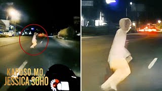 Lalaking tumawid sa kalsada, tumagos sa motorsiklo at biglang naglaho?! | Kapuso Mo, Jessica Soho