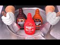 ASMR - HERSHEY'S Syrup | how to make Sundae Sauce to Ice Cream Rolls | Chocolate Caramel Strawberry