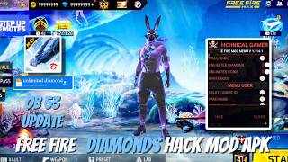 FREE FIRE NEW MOD MENU || UNLIMITED DIAMOND HACK || FF MOD MENU APK screenshot 1