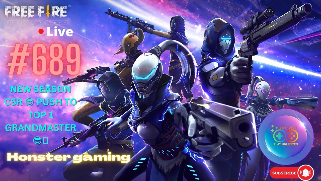 Honster gaming - Garena Free Fire - NEW SEASON CSR 😎 PUSH TO TOP 1 ...