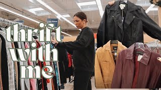 Come thrift with me! +Thrift Haul! I found the perfect denim trench coat!