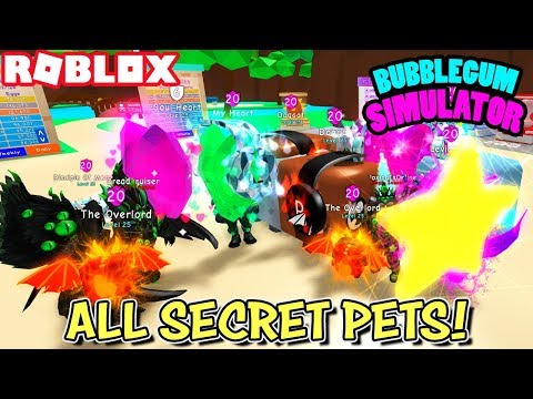 Using Every Secret Pet In Bubblegum Simulator Roblox The Best Players In The Game Youtube - roblox bubblegum simulator bulutlarin ustundeki ada youtube