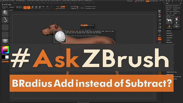 #AskZBrush - "When using BRadius is it possible to have the effect Add rather then Subtract?"