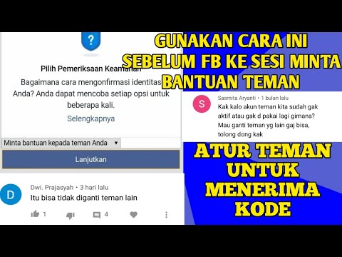 Gunakan cara ini sebelum facebook tidak bisa login ke sesi minta bantuan teman