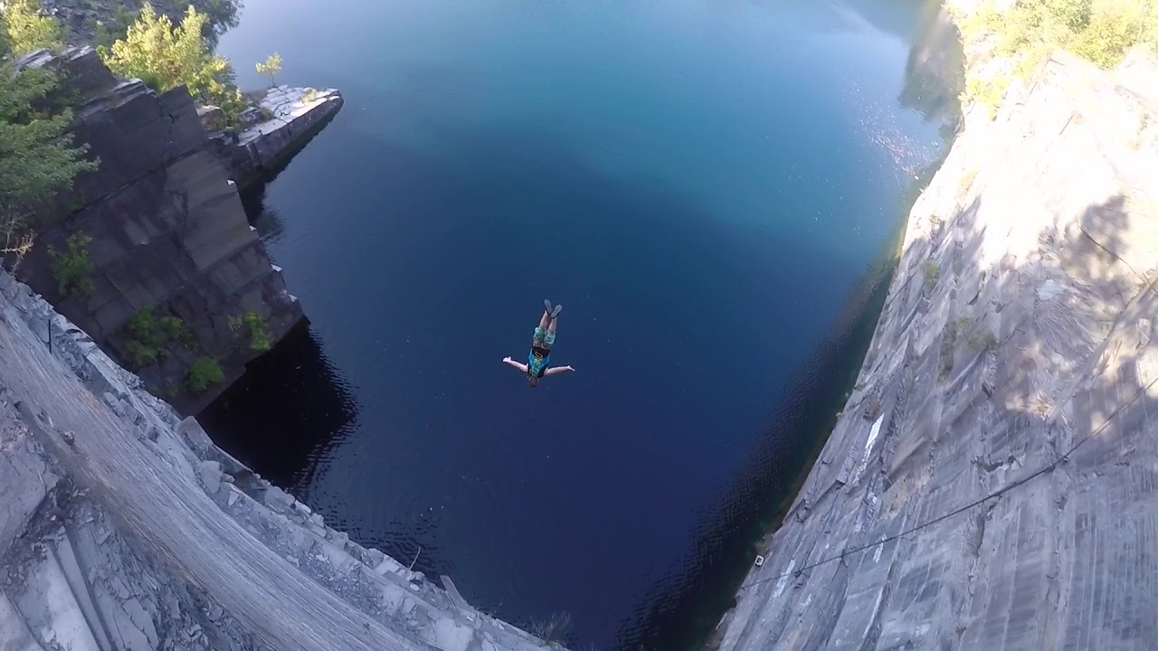 Bangor 105ft cliff jump YouTube